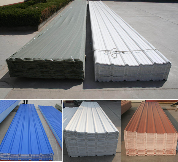 Asa Coated Pvc / Upvc / PVC Corrugated Roof Sheet